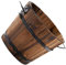 GANAZONO Jardinera rústica de barril de madera maceta para plantas de barril de whisky maceta para plantas suculentas de madera maceta vintage cubo macetas de barril de vino contenedor para