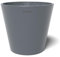 POTS&MORE VP012001 Conico 20 Pot de Fleurs, diamètre : 20 cm, Forme Ronde, Couleur : Gris, Hauteur : 18 cm, Cache-Pot en Plastique, pour Plantes d'intérieur