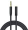 Klinke Audio Verlängerungskabel 3M Aux Kabel Nylon 3.5mm, Klinke Verlängerung Kopfhörer Verlängerungskabel, Schwarz Erweitertes Headset Kabel für Handy, Lautsprecher, Tablets, PC Und Autoradios
