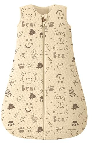 Looxii Saco de Dormir para Bebé de Invierno Algodón 2.5 TOG Cálido Manta Envolvente para Dormir con Cremallera Bidireccional para Bebes Niñas Niños 18-24 Meses