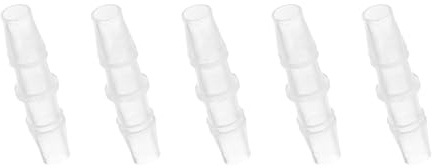 PATIKIL 5pcs Conector de Manguera para Acuario, Accesorio Recto de Púas de Plástico Conexión de Manguera Empalmador Adaptador Igual de Empalme para Aire Agua Tuberías Jardín Riego, 8mm
