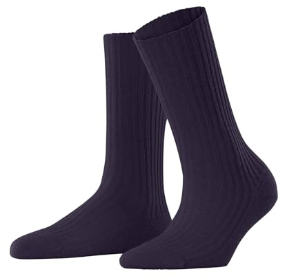 FALKE Cosy Wool Boot W So laine viscose cachemire unies 1 paire, Chaussettes Femme, Rouge Wineberry 8761, 35-38