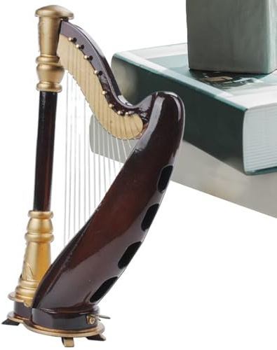 Strumento in miniatura Harap, modello di arpa in miniatura, modello di strumenti musicali per scrivania, 5,5 pollici, decorazione per la casa, decorazione da tavolo