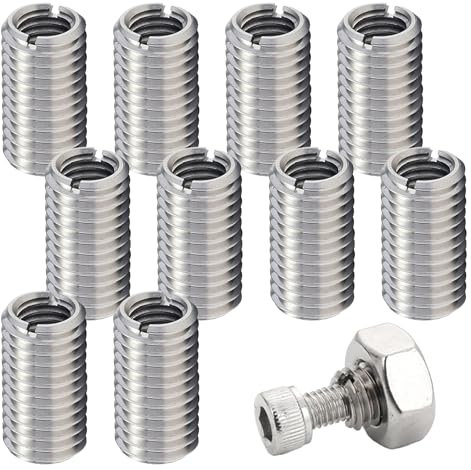 Helicoil M6 M6 M6 - Tuerca de rosca M6, adaptador de rosca M6, juego de reparación de roscas, helicoil M6, casquillos roscados de metal para automóviles