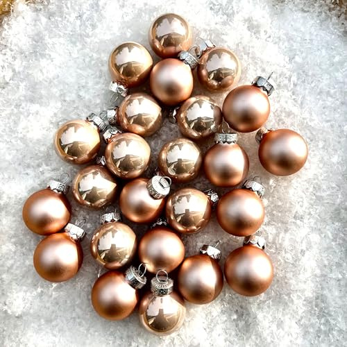 Kleine Baumkugeln aus Glas Ø 2 cm/2,5 cm/3 cm - Christbaumkugeln Baumschmuck Christbaumschmuck Weihnachtsbaumschmuck Weihnachtsbaumkugeln (24 x Rosa Box/Mix, 2,5 cm)