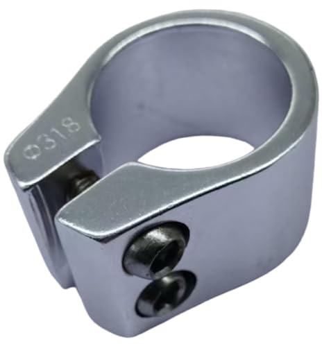 F Fityle Collier de Serrage pour Tube de Selle de vélo, Accessoire de Serrage pour Tube de vélo de Route, pièce de Rechange de 31,8 mm, Remplacement du Clip de, Argent