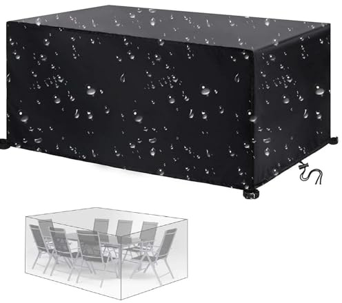 Utomhus Trädgårdspälsskydd 135 x 70 x 90 cm – Recular bordsskydd och stolskydd med låssträng, vattentätt skydd, olika – pälsskydd för uteplats