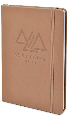 Next Level Daily Planner | 90 Day High Performance Daily Action Planner for Productivity, Happiness, Time Management | Habit Tracker, Gratitude Journal – Undated, Hardcover (Tan, 8.25” x 5.5”)