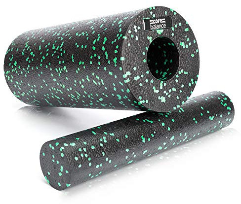 Core Balance 2 in 1 Faszienrolle mit herausnehmbarem Kern - Massiert das Tiefengewebe & lindert Rückenschmerzen - Fitness & Yoga für zu Hause - 2-teilig, 33 x 15 cm & 33 x 6 cm