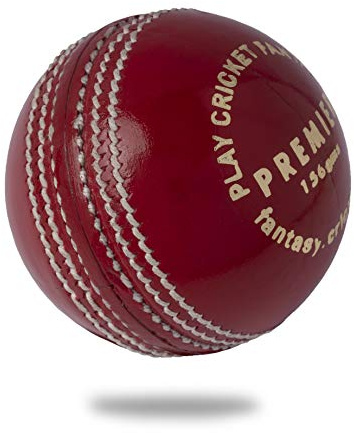 Cricnix Cricket Ball Premier Red Leather 156g (1-Pack) for Seniors Match