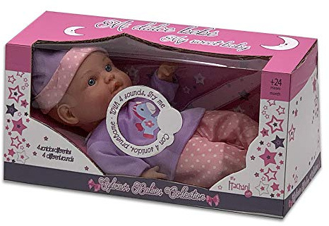 Tachan Muñeca con Ropa Lila, de Cuerpo Blando 30 cm y Sonidos (772T00407)