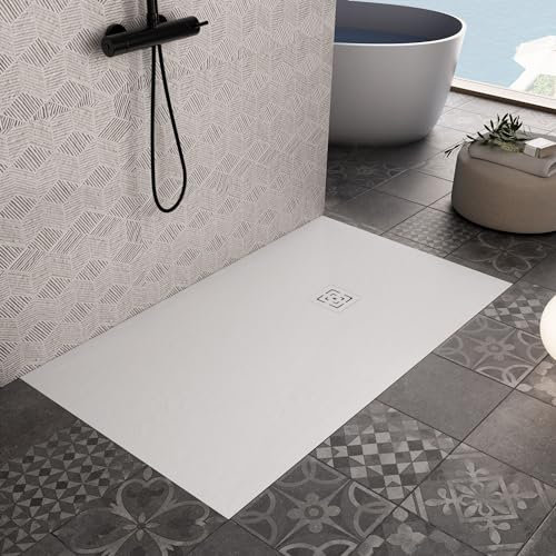 OLIMPO DOCCE - Piatto doccia in marmoresina bianco | Piletta Gratis STAR PASSION - 70x110