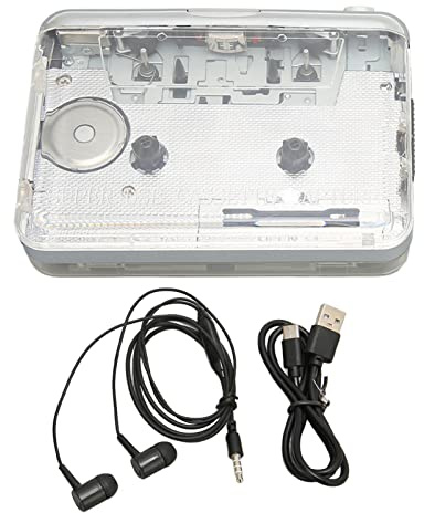 ciciglow Portable Bluetooth Cassette Player, Clear Stereo Sound FM Radio Cassette Player with 3.5mm Headphone Jack Multifunction Retro Tape Player