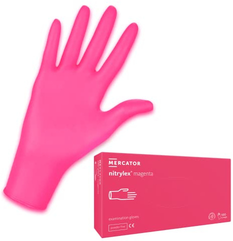 MERCATOR MEDICAL Guantes desechables nitrylex® magenta, Größe:S - 1000 Stück