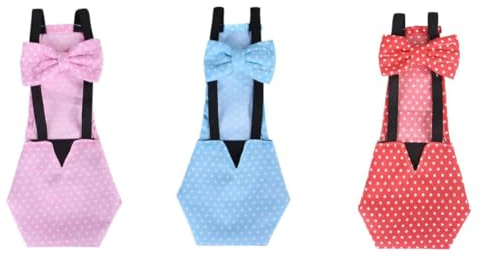 Cucioki Chicken Diapers Bantam Hens - Reusable 3 Pcs with Bow Ties Poultry Nappies Washable Waterproof for Pets Ducks Silkie Durable M