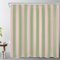 LB Grün und Rosa gestreift Duschvorhang 180x200cm(BxH) Abstrakte Geometrie Antischimmel Wasserdicht Badezimmer Vorhänge, Moderne Kunst Extra Lange Polyester Stoff Bad Vorhang mit Haken
