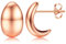 Diamday Chunky Gold Hoop Earrings for Women Girls Rose Gold Drop Earrings Fashion Gold Hoops Earrings Lightweight Teardrop Earrings Hypoallergenic Thick Statment Hoop Earrings Small Huggies Earrings