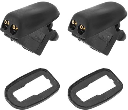 VekAuto 2 Pièces Buse De Lave-Glace Compatible Pour Ford Fusion 2002-2012, Abs Noir Buse De Pulvérisation De Pare-Brise Avant Jet De Lave-Glace No.1442176