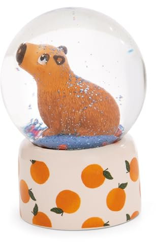 NICI Schüttelkugel Capybara Happybara braun - Schneekugel, Glimmerkugel- Tolle Geschenkidee