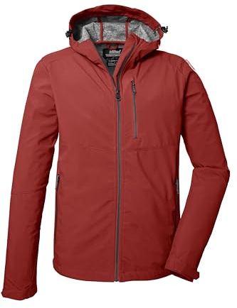 killtec Hombre Chaqueta softshell/chaqueta de exterior con capucha KOS 259 MN SFTSHLL JCKT, ziegelrot, L, 41367-000