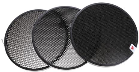 MERRYHAPY Diffuseur Flash Nid d'abeille 3 Pièces pour Photographie Studio Professionnel, Contrôle Lumineux Précis, Grille Alvéolaire Standard Noire, Accessoires Éclairage Photo Compact