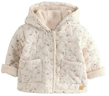 NEXT Bebés niña Abrigo de bebé de punto con efecto arrugado | Para recién nacido, estándar, cremallera, lavable a máquina