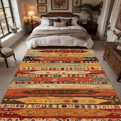 Generisk matta kvadratisk, röd, orange, blå, beige, grön, marinblå, gul, 180 x 180 cm, vardagsrumsmatta, med kort lugg, halkfri undersida, tvättbar sovrumsmatta,