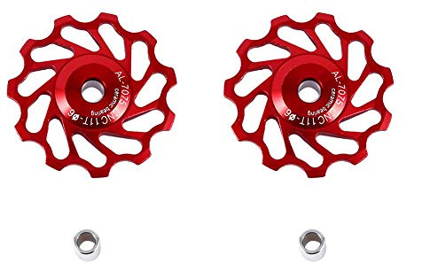 Alomejor Yanmeer Poulie Dérailleur Route 11T et 13T en Céramique – Roulements Haute Performance pour Vélo de Route et VTT – Poulie Guide et Galet Supplémentaire Compatible – Ro