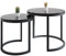 Lumarc Modena, Couchtisch Rund 2er Set aus Gehärtetem Glas und Stahl Handgefertigt, Beistelltisch, Wohnzimmertisch, Coffee Table, Schwarz, 50x43 cm / 40x38 cm, Langlebig & Stilvoll