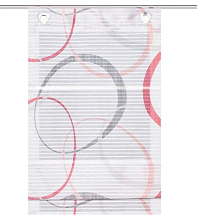 Home Fashion Magnetrollo Querstreifen Digitaldruck Vitus, ROT, 130 X 45 cm, 89100-707 ROT 130x45 cm