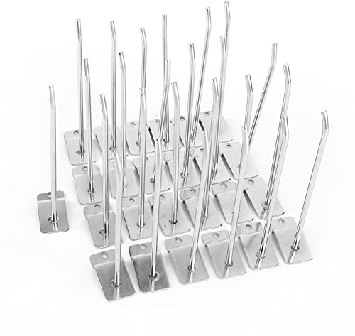 Akozon Slat Wall Panel Hook, 25pcs 15cm 6 Inch Display Hooks Wall Product Carrier Shop Shelf Hook
