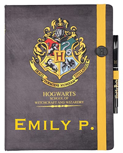 Harry Potter - Personalised Notebook, Personalised Diary- Ideal Bullet Journal & Note Pad Lovers - Black A5 Writing Pad, Gifts
