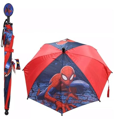 Spiderman Umbrella with Clamshell Handle, 12