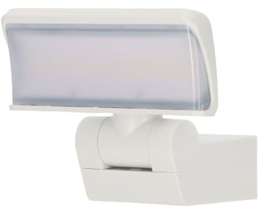 Brennenstuhl LED-strålkastare WS 2050 W/LED-strålkastare för utomhus 20W (1680lm, IP44, 3000K, varm vit ljusfärg, strålkastarhuvudet kan svängas horisontellt och vertikalt) vit