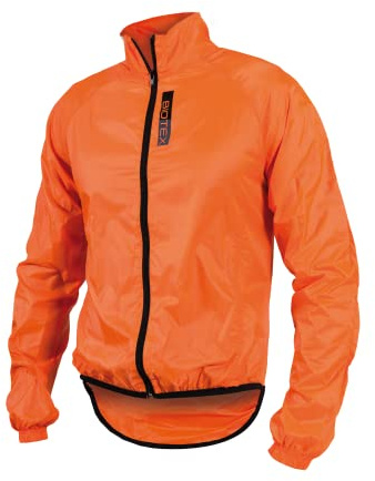 BIOTEX Mantellina X-Light Antivento Ciclismo e Running, Abbigliamento Tecnico Sportivo, Giacca Traspirante e Ripiegabile, Arancio Fluo, M