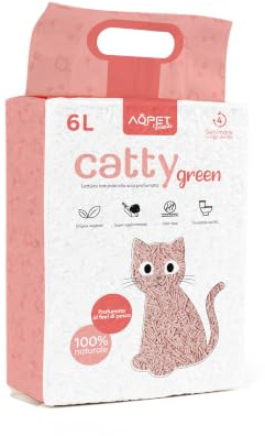 Aqpet Friends CattyGreen kattsand naturlig soja katt sand vegetabiliskt ursprung persika doft