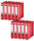 Leitz Qualitäts-Ordner 180°, 10er Pack, A4, schmal, 5,2 cm Rückenbreite, Spezialpapierkaschierung in Leinenprägung, Blauer Engel, Rot, 10080025