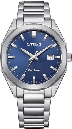 Citizen Men's Eco-Drive Classic Eco, Silver-Tone Stainless Steel Bracelet Watch, 3 Hand, Date (Model: BM7620-83L)
