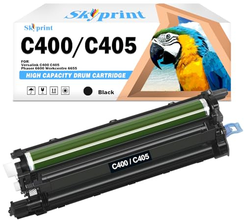 SkyPrint Versalink C400 C405 Black Drum Unit / Imaging Unit Replacement for Xerox 108R01121 Versalink C400 C405 Phaser 6600 Workcentre 6655 6605 Drum Cartridge