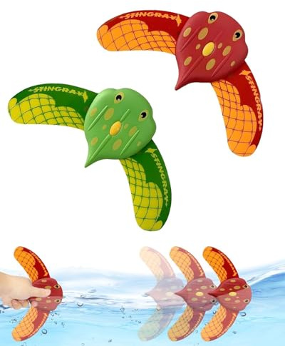 FUGLUS 2 pièces Glider sous-Marin,Poisson Bain Qui Nage Ailes, Jouets de Plongée, Jouets de Piscine pour Piscine, Baignoire, Eau Extérieure