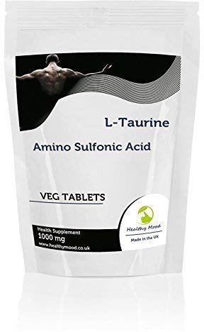 L-Taurine 1000mg 180 Veg Tablets Pills Health Food Supplements Nutrition Amino Sulfonic Ketoisocaproic Acid HEALTHY MOOD