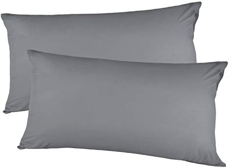 Kissenbezug kissenhülle Kopfkissenbezug Bettkissenbezug Pillowcase, Adoric Life [2er Set] Kissenbezug 100% Mikrofaser, 40 cm x80 cm.(Grau)