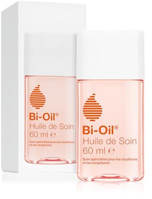 Bi-Oil Huile de Soin Pour la Peau - Soin Spécialisé pour les Vergetures, Cicatrices, Peau Sèche et Teint Irrégulier - 1 x 60 ml
