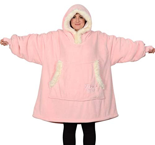 Snug Rug The Eskimo Blanket Hoodie Sweatshirt Hooded Blankets Super Soft Warm Premium Sherpa Fleece – Oversized Adults One Size Fits All Unisex Mens Women Hoody Jumper Sweater