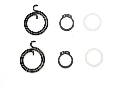 FixitFlo Kit de réparation de poignée de porte : 2 ressorts, 2 circlips et 2 rondelles en nylon (KIT 4B (2 tours x 1,8 mm d'épaisseur, circlips et 20,7 mm)