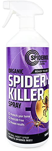 SpiderKil Organic Spider Killer Spray - Fast Acting Natural Spider Spray For Indoors & Outdoors | High Strength Repellent Spray Kills Spiders On Contact - 500ml Ready To Use