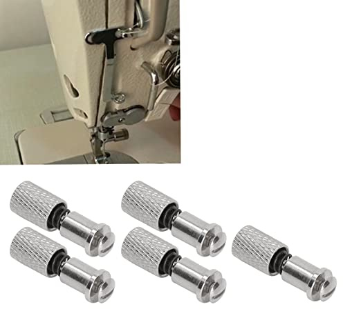Tnfeeon Morsetto per Piedino a Molla da 5 Pezzi Accessori per Il Cucito Morsetto per Viti per Piedino in Acciaio Inossidabile Facile da Cambiare Forte Durevole per Macchina da Cucire
