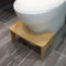 Toilettenhocker aus Bambus, klappbar Toilettenhocker für Erwachsene, Toilettenhocker mit Griffaussparung, WC Hocker, Stabiler Klohocker für Erwachsene, Kleiner Fußhocker, Schemel 39x20x17cm