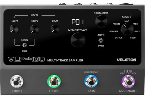 Valeton Campionatore multi-traccia VLP-400 con 4 pedaliere – Due loop completi e macchina a tamburo