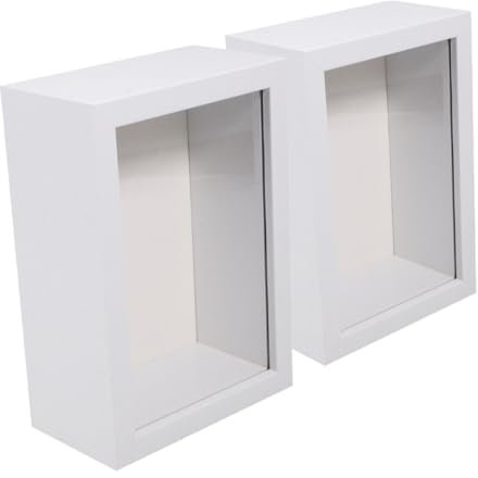 FELTECHELECTR 2pezzi Cornice Display Legno Per Foto e Fiori Secchi Cornice Flottante Per Ricordi Di Matrimonio Artigianato e Souvenir Design Trasparente Per Tavolo e Parete